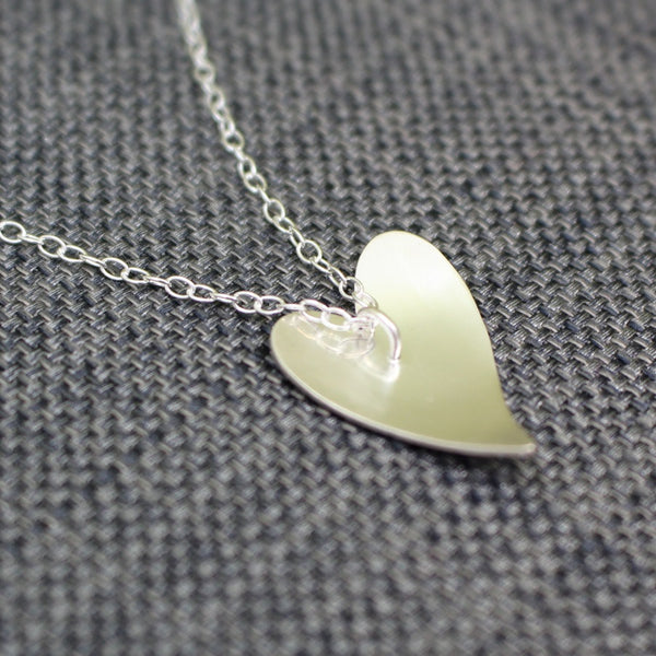 sterling silver flower heart pendant at Joanne Tinley Jewellery