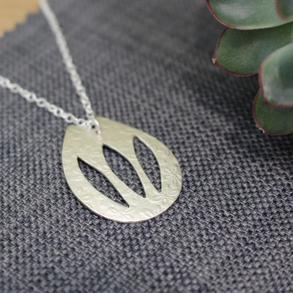 sterling silver tulip pendant at Joanne Tinley Jewellery