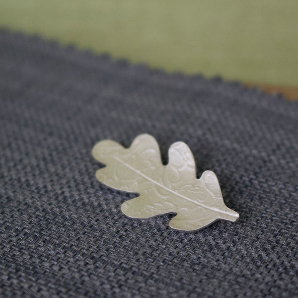 sterling silver oak leaf brooch at Joanne Tinley Jewellery