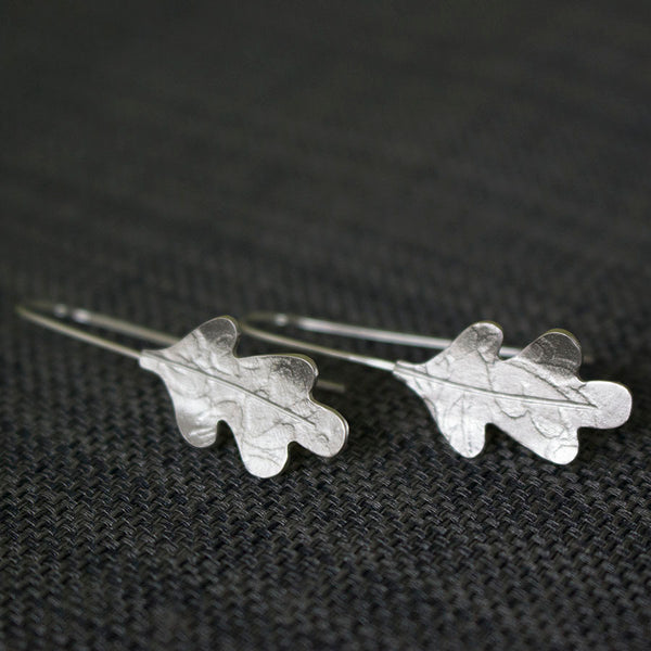 silver oak earrings from Joanne Tinley Jewellery