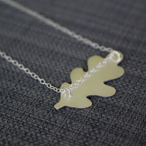 sterling silver oak leaf necklace from Joanne Tinley Jewellery