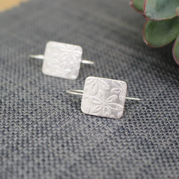 sterling silver flower earrings at Joanne Tinley Jewellery