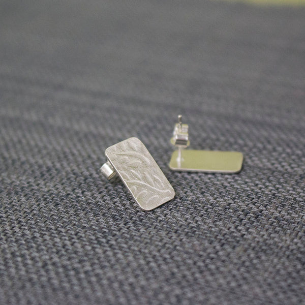 sterling silver leaf earrings at Joanne Tinley Jewellery