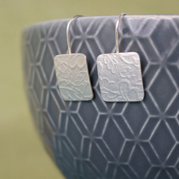 sterling silver oak earrings at Joanne Tinley Jewellery