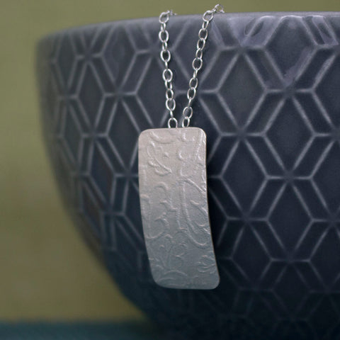 sterling silver oak pendant at Joanne Tinley Jewellery