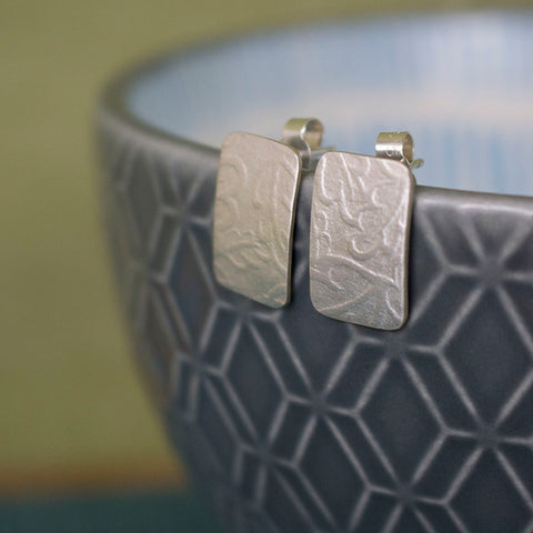 sterling silver oak earrings at Joanne Tinley Jewellery