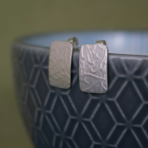 sterling silver oak earrings at Joanne Tinley Jewellery