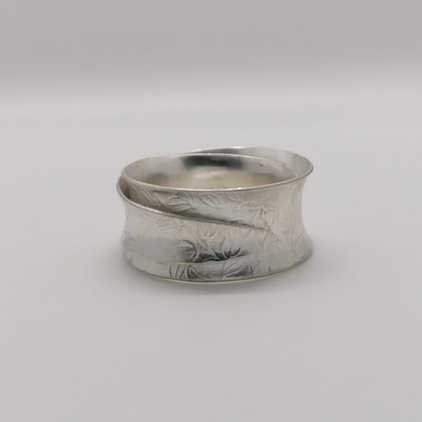 sterling silver wide wrapped ring | Joanne Tinley Jewellery