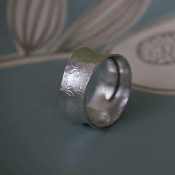 sterling silver wide wrapped ring | Joanne Tinley Jewellery