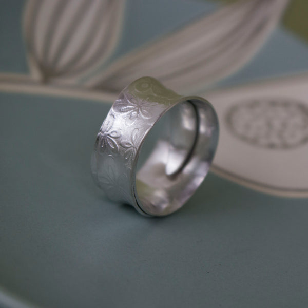 sterling silver wide wrapped ring | Joanne Tinley Jewellery