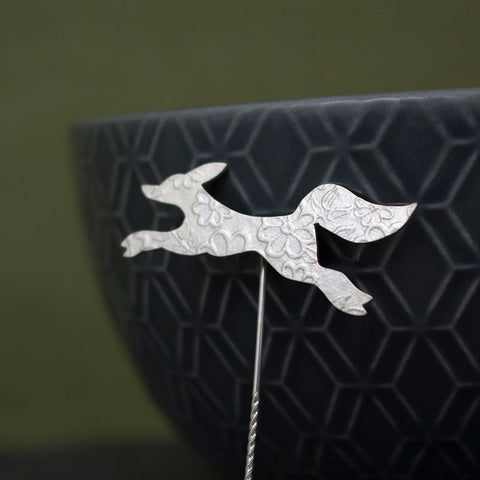 silver fox brooch pin from Joanne Tinley Jewellery