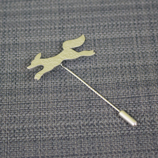 silver fox brooch pin from Joanne Tinley Jewellery