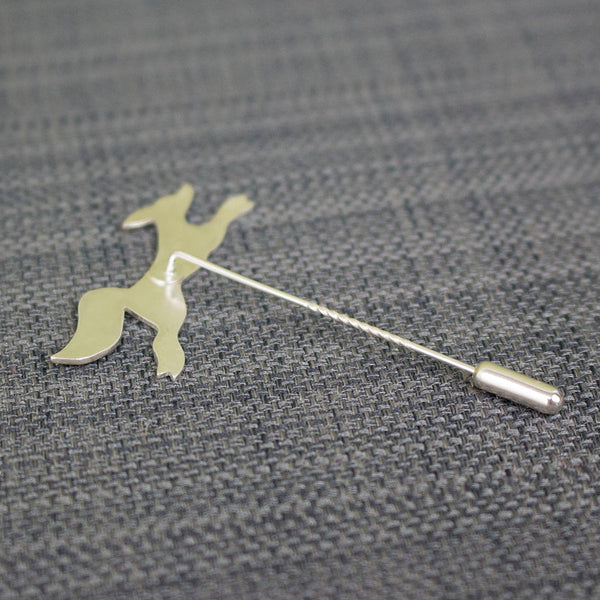 silver fox brooch pin from Joanne Tinley Jewellery