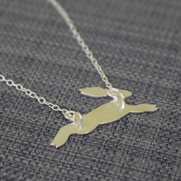 silver hare necklace from Joanne Tinley Jewellery