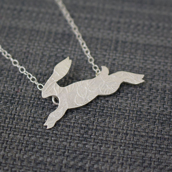 silver hare necklace from Joanne Tinley Jewellery