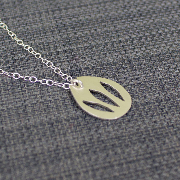 silver tulip flower pendant necklace from Joanne Tinley Jewellery