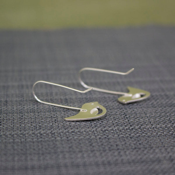 silver songbird lovebird bird earrings from Joanne Tinley Jewellery