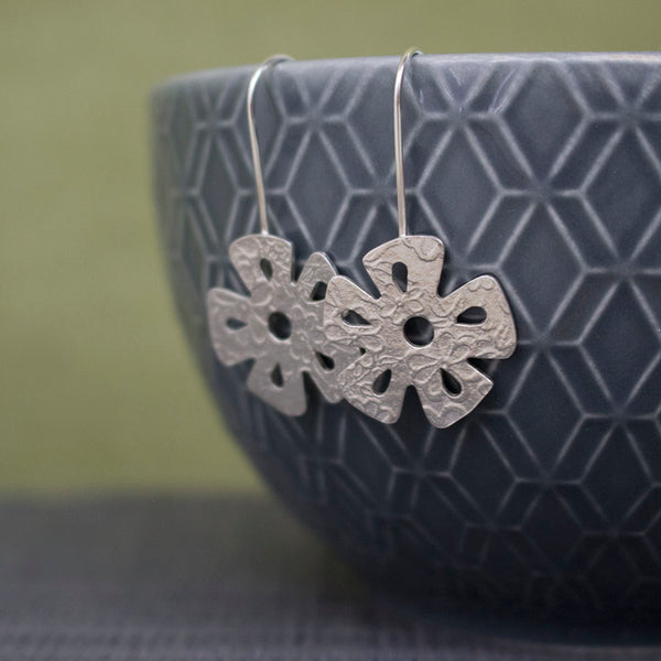 silver daisy flower earrings from Joanne Tinley Jewellery