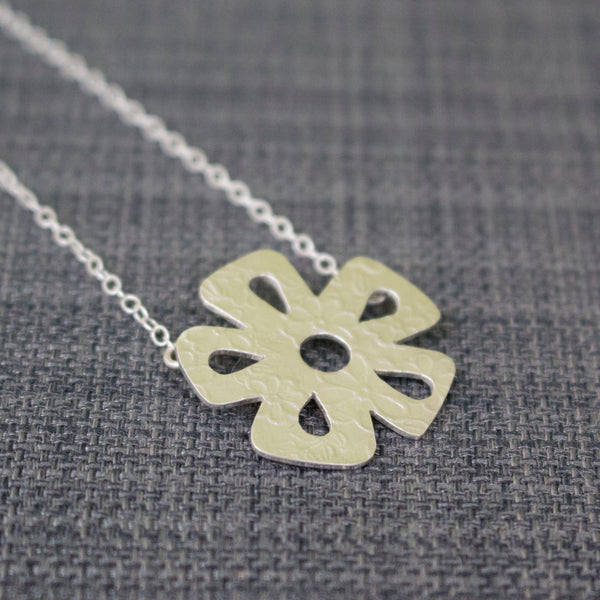 sterling silver daisy necklace at Joanne Tinley Jewellery