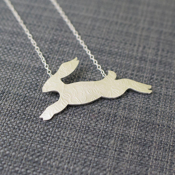 sterling silver hare necklace at Joanne Tinley Jewellery